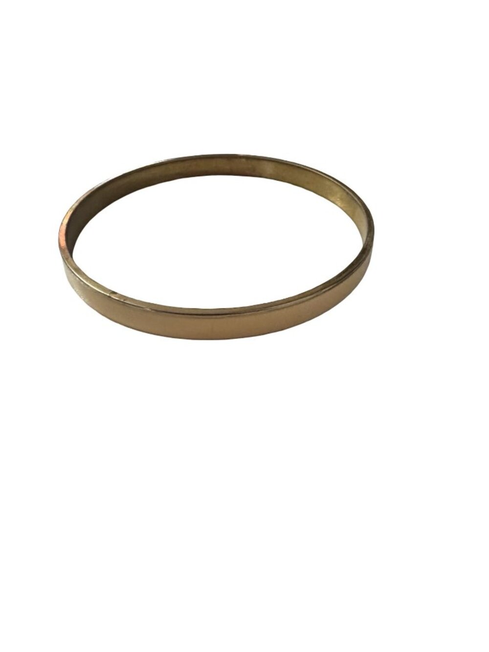 Vintage Vendome Peach Gold Tone Minimalist Stackable Bangle Bracelet 2.5 Inch